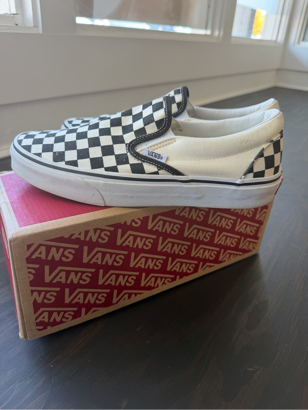 Vans Classic Slip-On Checkerboard - Black/White
